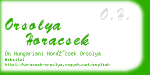 orsolya horacsek business card